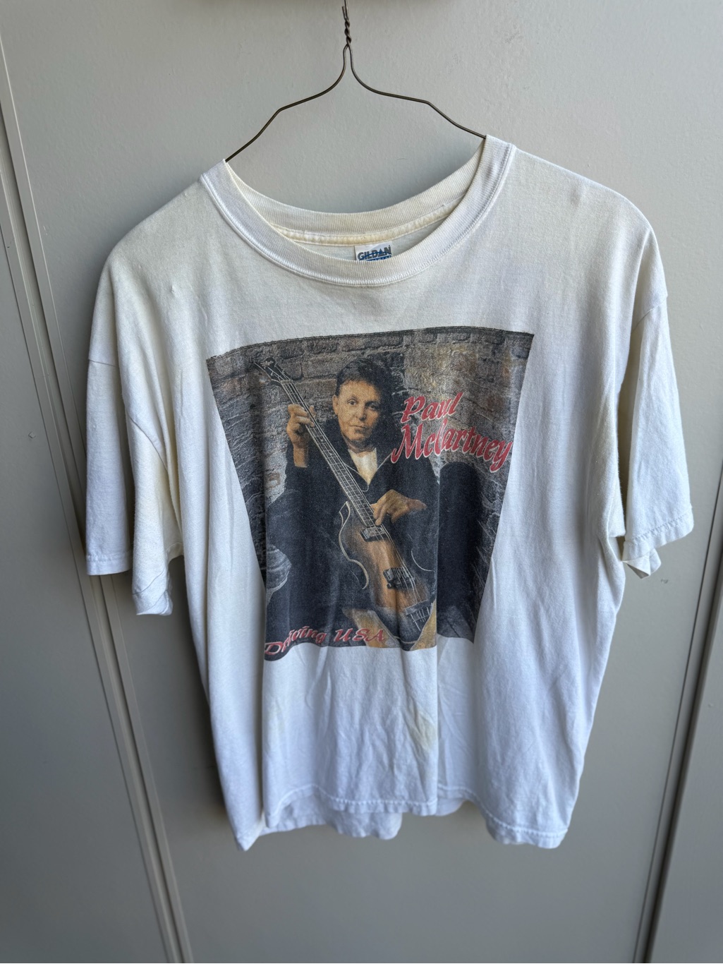 Vintage Paul Mccartney Driving Usa Tour 2002 T-Shirt Size Xl
